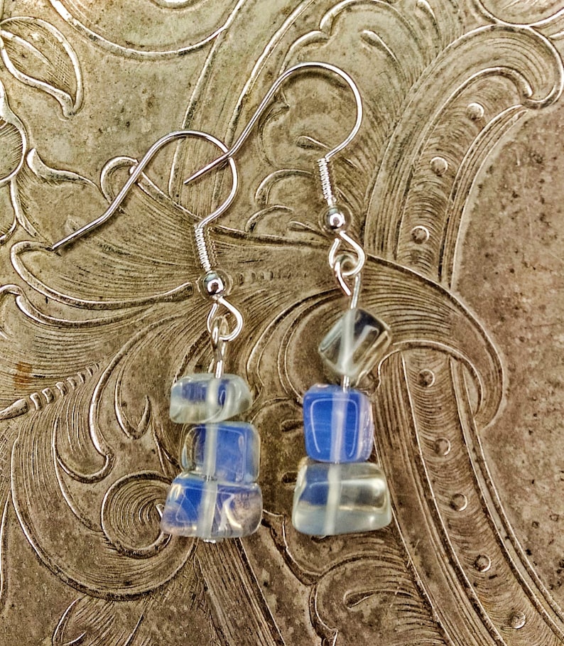 Gift for Her Rainbow Moonstone Earrings Designed by Contemporary Artist Samantha Worthington Wedding Jewelry Mother/'s Day Gift