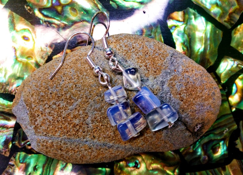 Gift for Her Rainbow Moonstone Earrings Designed by Contemporary Artist Samantha Worthington Wedding Jewelry Mother/'s Day Gift