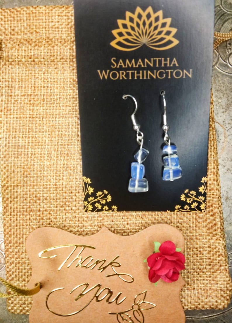 Gift for Her Rainbow Moonstone Earrings Designed by Contemporary Artist Samantha Worthington Wedding Jewelry Mother/'s Day Gift