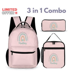 Personalized Disney Princess Backpack and Lunch Box Combo