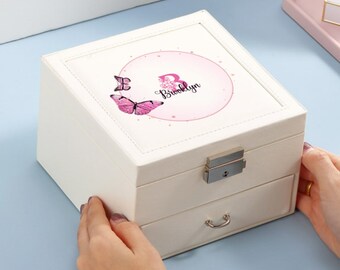 Cute Butterfly Jewelry Box-Large- Perfect Gifts for Girls, Kids, and Women Holiday Bridesmaid Gift Idea