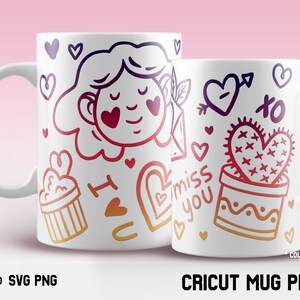 Cricut mug press svg Design for Infusible Ink Sheet, Love Doodle svg, Love svg, Love and Heart svg, Valentine’s Day, Heart svg, mug press wrap