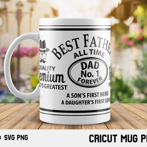 Cricut mug press svg Design for Infusible Ink Sheet, Best Father svg,Dad svg,Father's Day SVG, 12oz and 15oz mug sizes,mug press wrap design