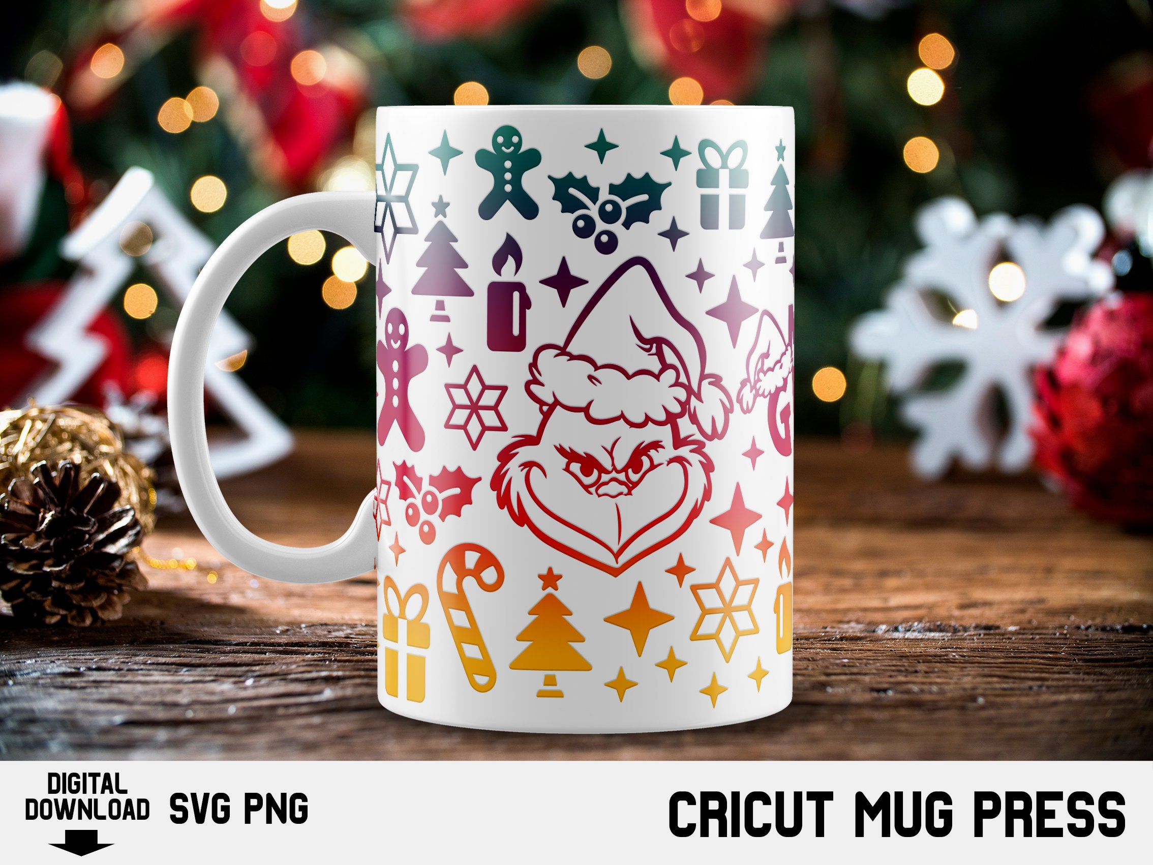 Cricut mug press svg Design for Infusible Ink Sheet, Grinch svg, Christmas  Grinch svg, Christmas Cut File, Christmas svg, mug press wrap