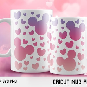 Cricut mug press svg Design for Infusible Ink Sheet, Mouse Valentine, Valentines Svg, Love Svg, Hearts svg, lovely heart Svg, press wrap