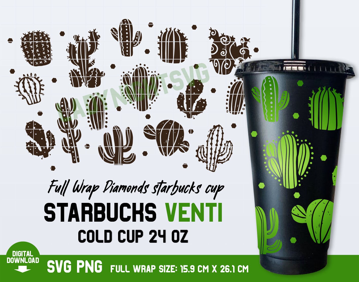Cactus Starbucks Reusable Cold Cups – Creations By Serena