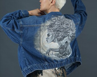 etsy denim jacket