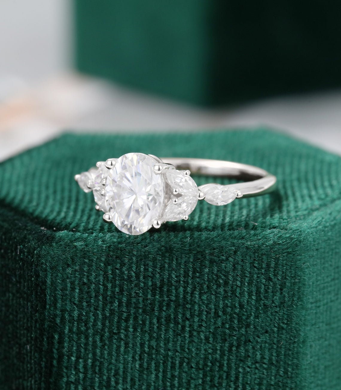 3CT Oval Cut Engagement Ring Lab Created Diamond Ring For Etsy