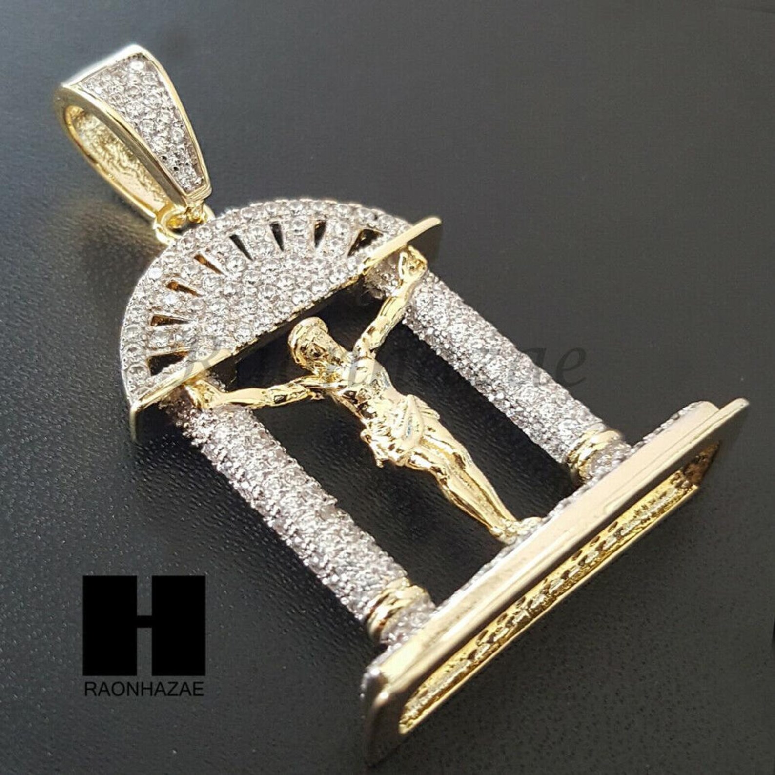 6.00CT Round Cut Lab Created Diamond Hip Hop Pendant Etsy