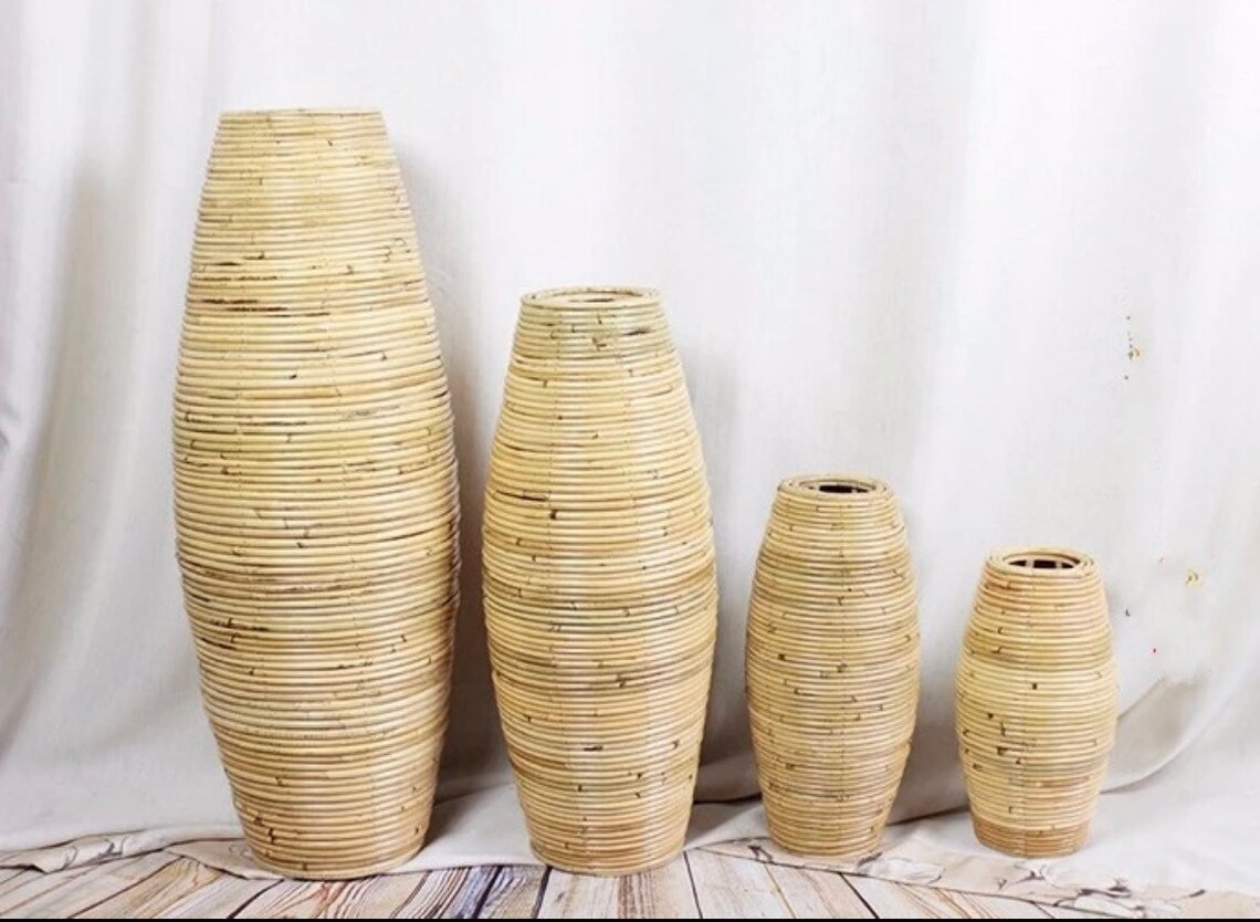 The Nordic Bamboo Floor Vase Bamboo Vase Homemade Vase Etsy UK