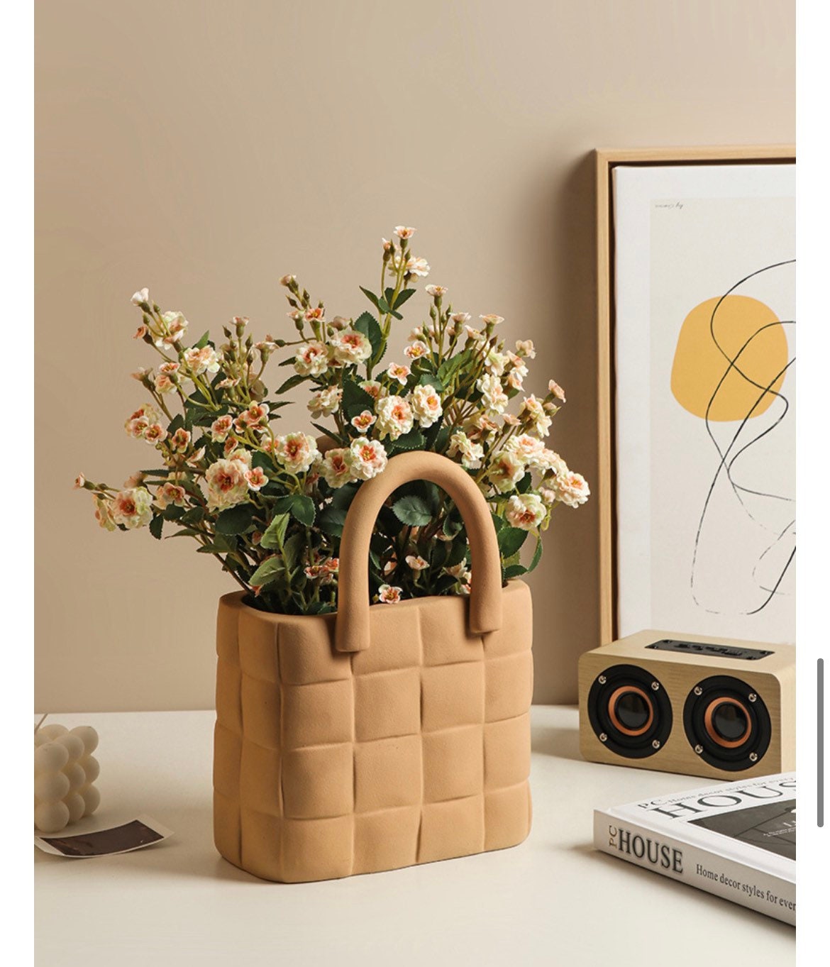 Handbag Vase Nordic Creative Vase Unique Vase Pampass Etsy UK