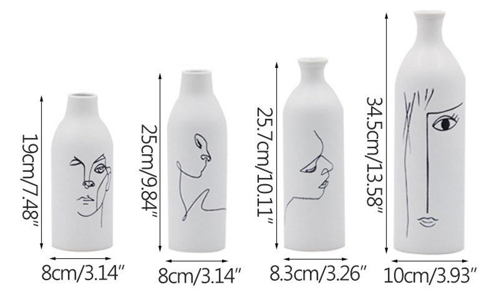 Abstract Face Vase Line Face Vase Nordic Human Face Vase | Etsy