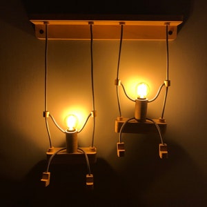 Wooden wall lamp image 5