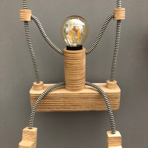 Wooden wall lamp image 3