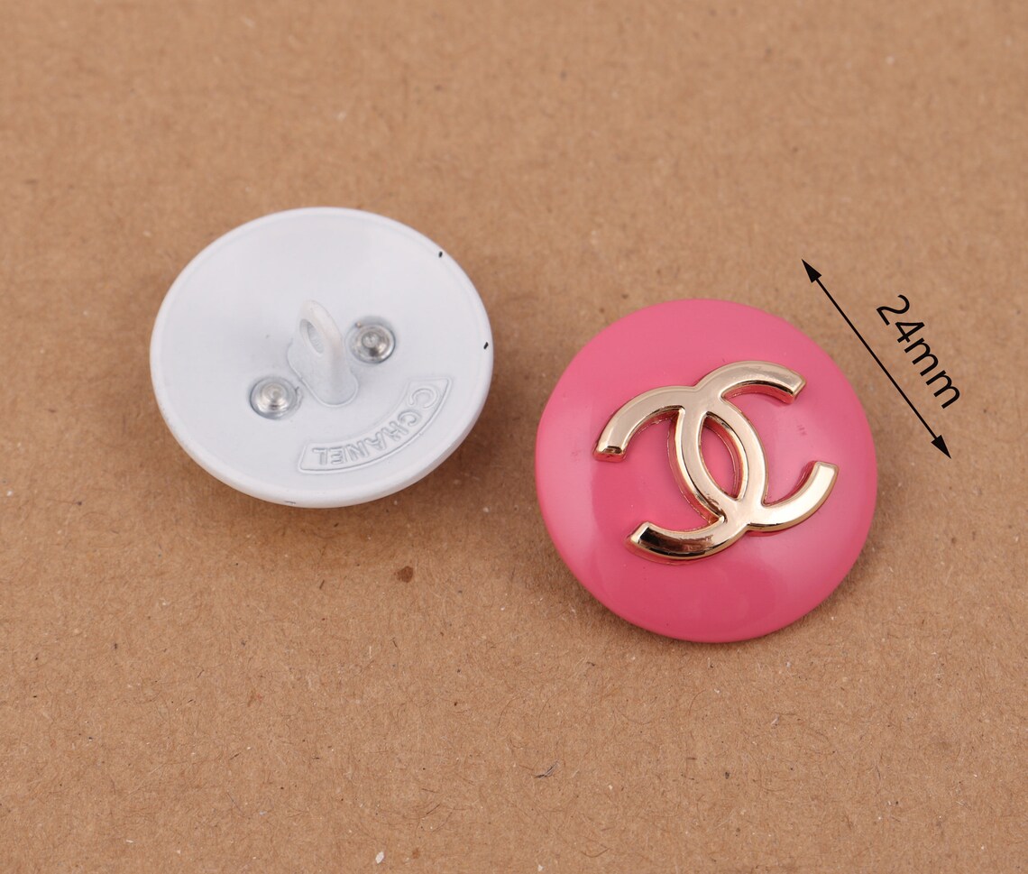 24mm Outer Metal Chanel Designer Buttons CC Buttons Sewing Etsy
