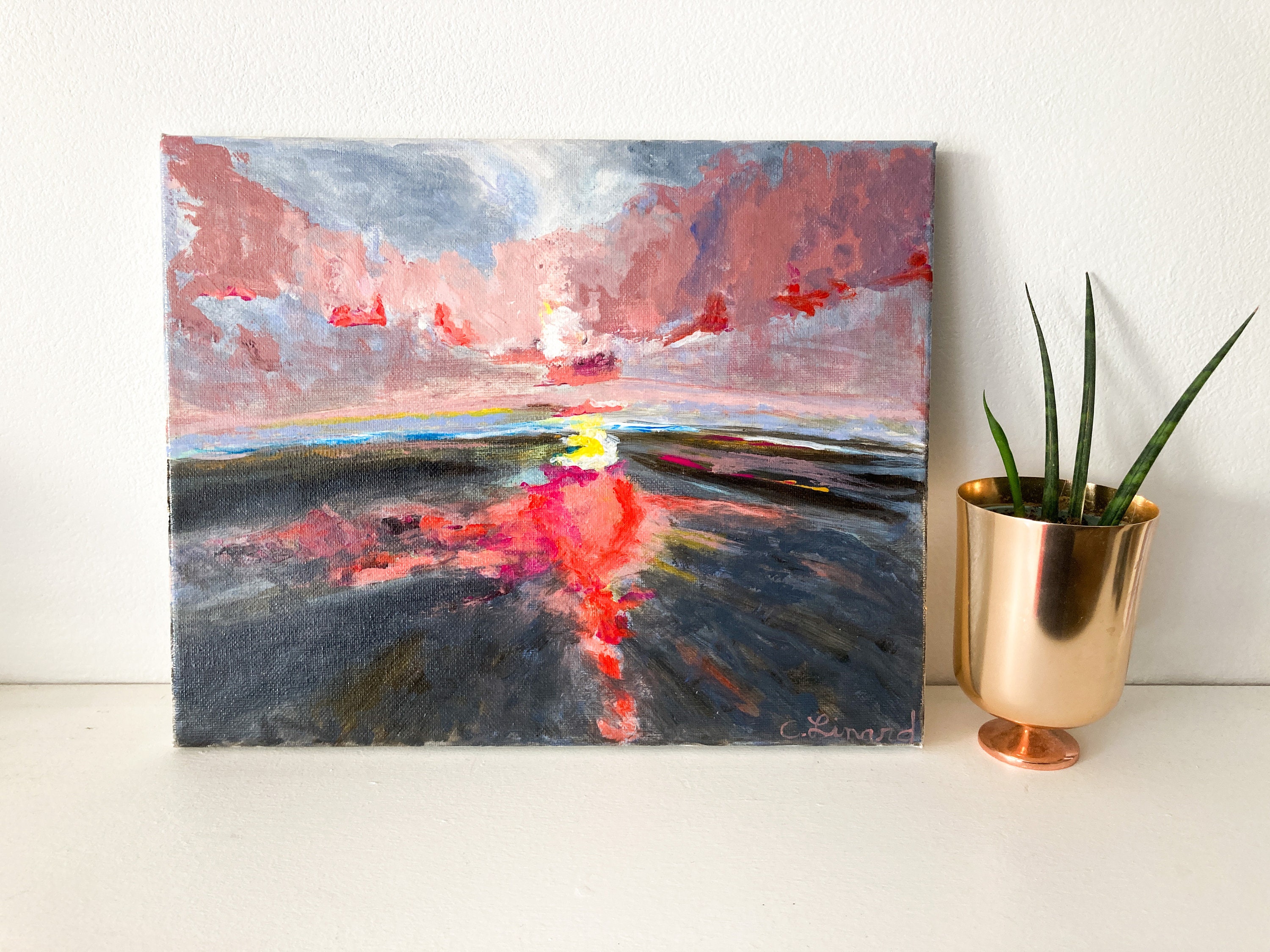 Tableau Peinture Murale Acrylique Paysage Nuages Mer Sakarov