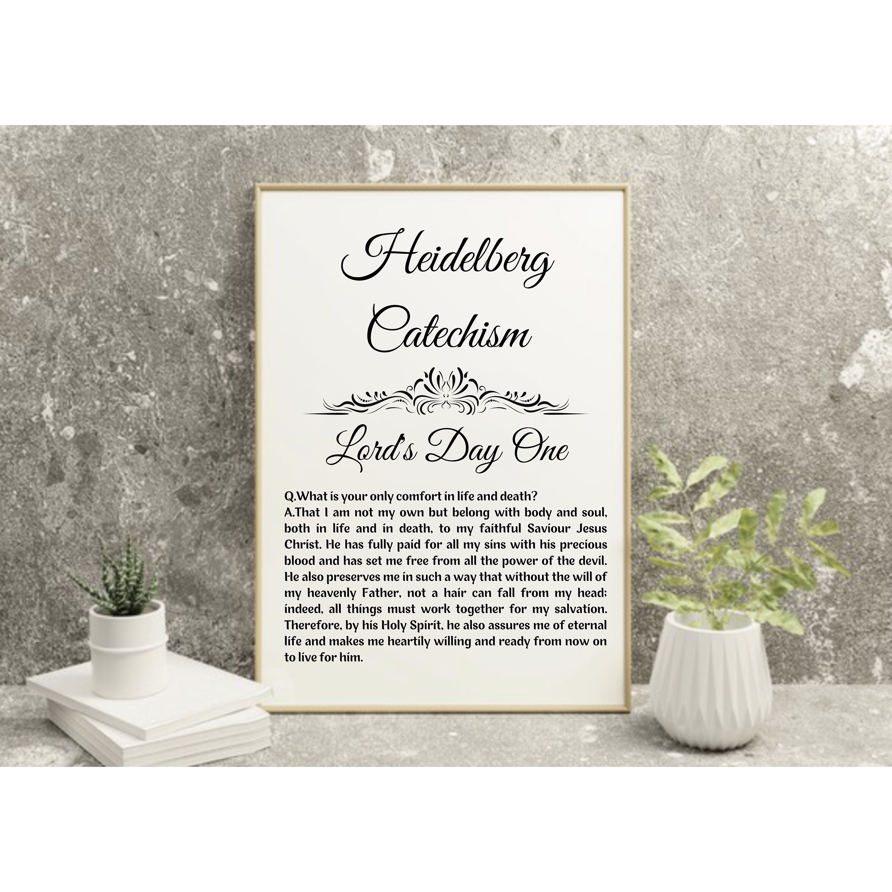 Heidelberg Catechism Reformed Theology Gift Theological Etsy Singapore