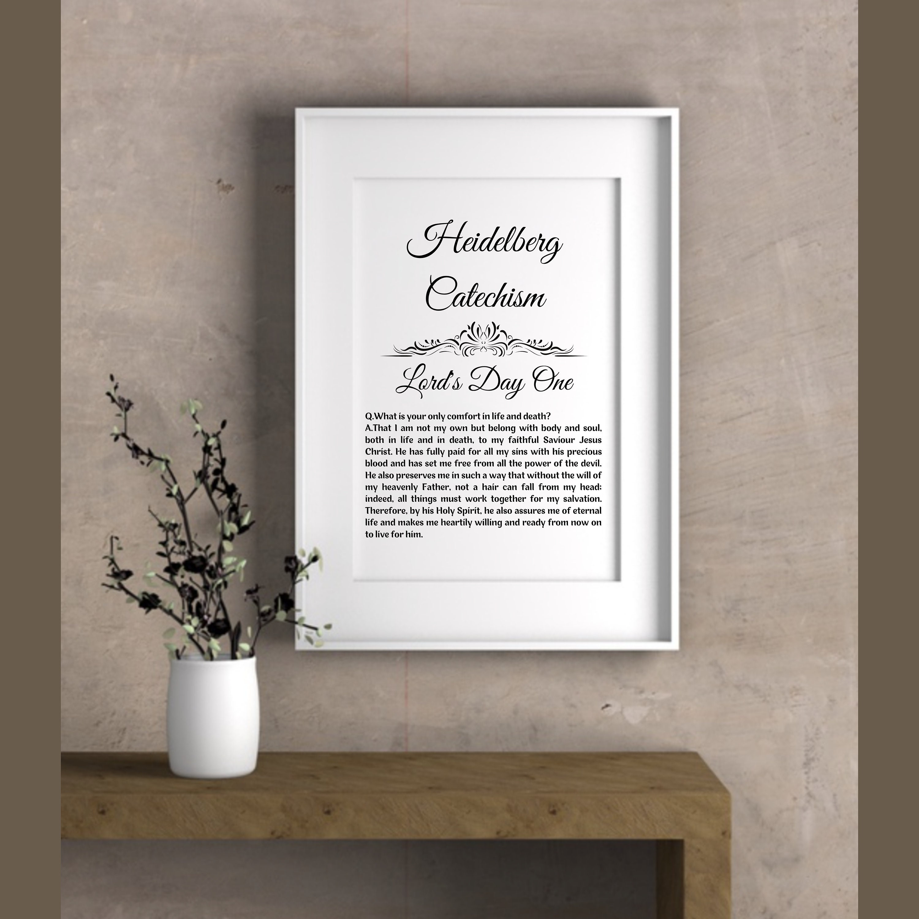 Heidelberg Catechism Reformed Theology Gift Theological Etsy Singapore