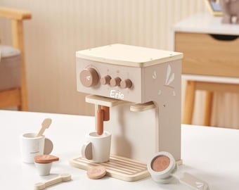 accessori cucina in legno caffettiera espresso torrone | etichetta etichetta | Personalizzato con nome | Regalo per bambini ragazze ragazzi