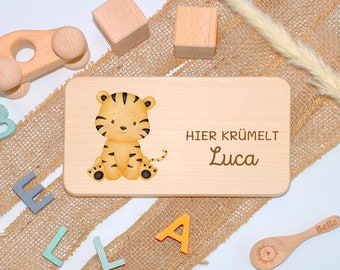 Tagliere bambini, nome personalizzato, tagliere bambini tigre, idea regalo regalo battesimo, tagliere colazione regalo nascita, battesimo