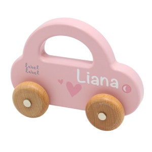 Geschenkidee Baby Kind, Geschenkidee in Rosa, Eisenbahn, Stapelturm, Kugelbahn, Auto, Steckspiel, Geburtsdaten Name Geburtstag Holz Mädchen Auto