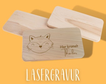 Gepersonaliseerde bordvos | Gepersonaliseerde ontbijtplank | Gepersonaliseerde houten plank | Babycadeau | Snijplank voor kinderen