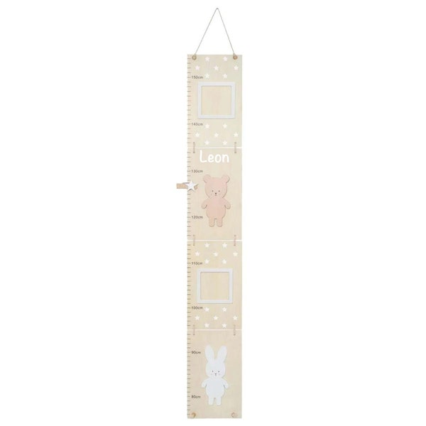 Toise à mesurer enfant personnalisée 75 -155 cm, toise à mesurer, cadeau de baptême, chambre d'enfant, cadeau d'anniversaire, cadeau bébé naissance, toise à mesurer en bois