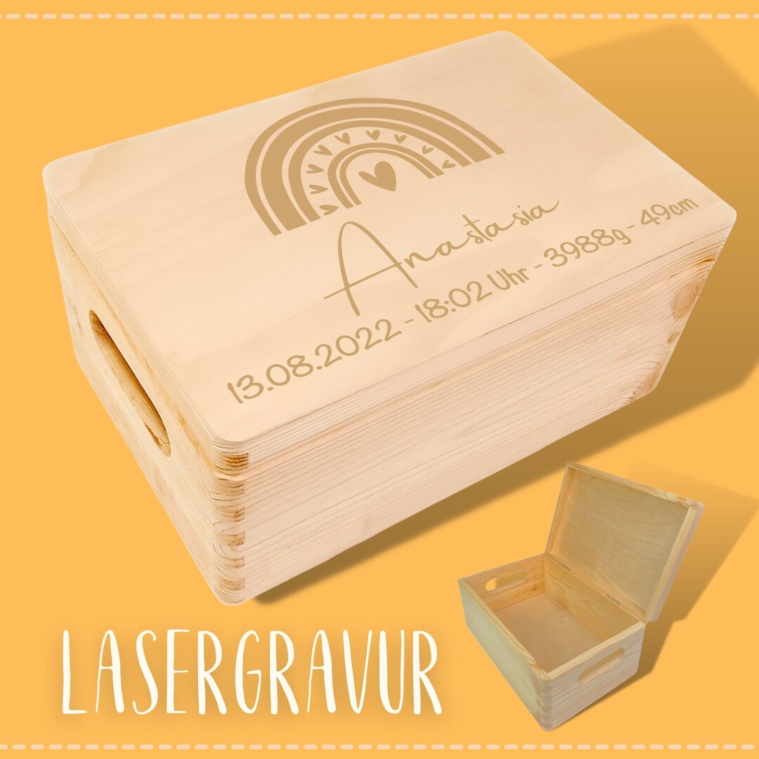 Personalized Baby Memory Box Memory Box for the Birth Etsy