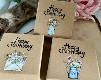 Geschenkbox, Box für eueren Schmuck, Geschenkverpackung, Happy Birthday