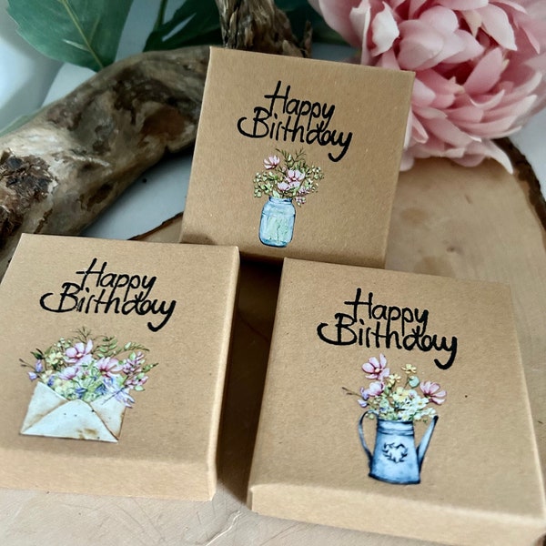 Geschenkbox, Box für eueren Schmuck, Geschenkverpackung, Happy Birthday