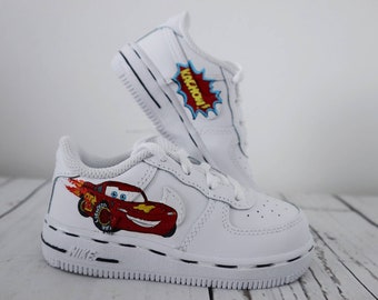Disney Cars Custom Nike Air Force 1 Lightning Mcqueen Number | Etsy UK