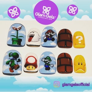 Mario Brothers Super Nintendo Press-on Nails