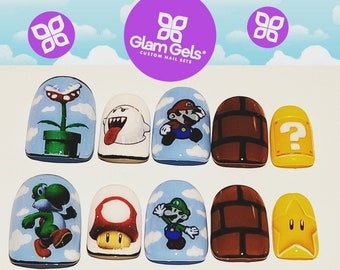 Mario Brothers Super Nintendo Press-on Nails
