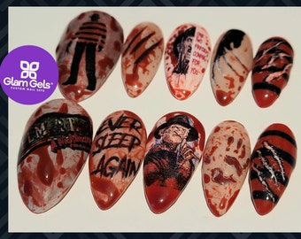 Freddie Krueger Halloween Press-on nails