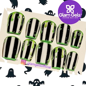 Beetlejuice Beetlejuice Beetlejuice! Halloween Press-on Nails