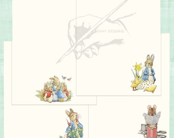 hand writing paper for sale 60 Beatrix Potter Bundle, Instant Download Stationery Sheets, Stationery with Lines and with No Lines, Digital, Printable Hand Writing Paper