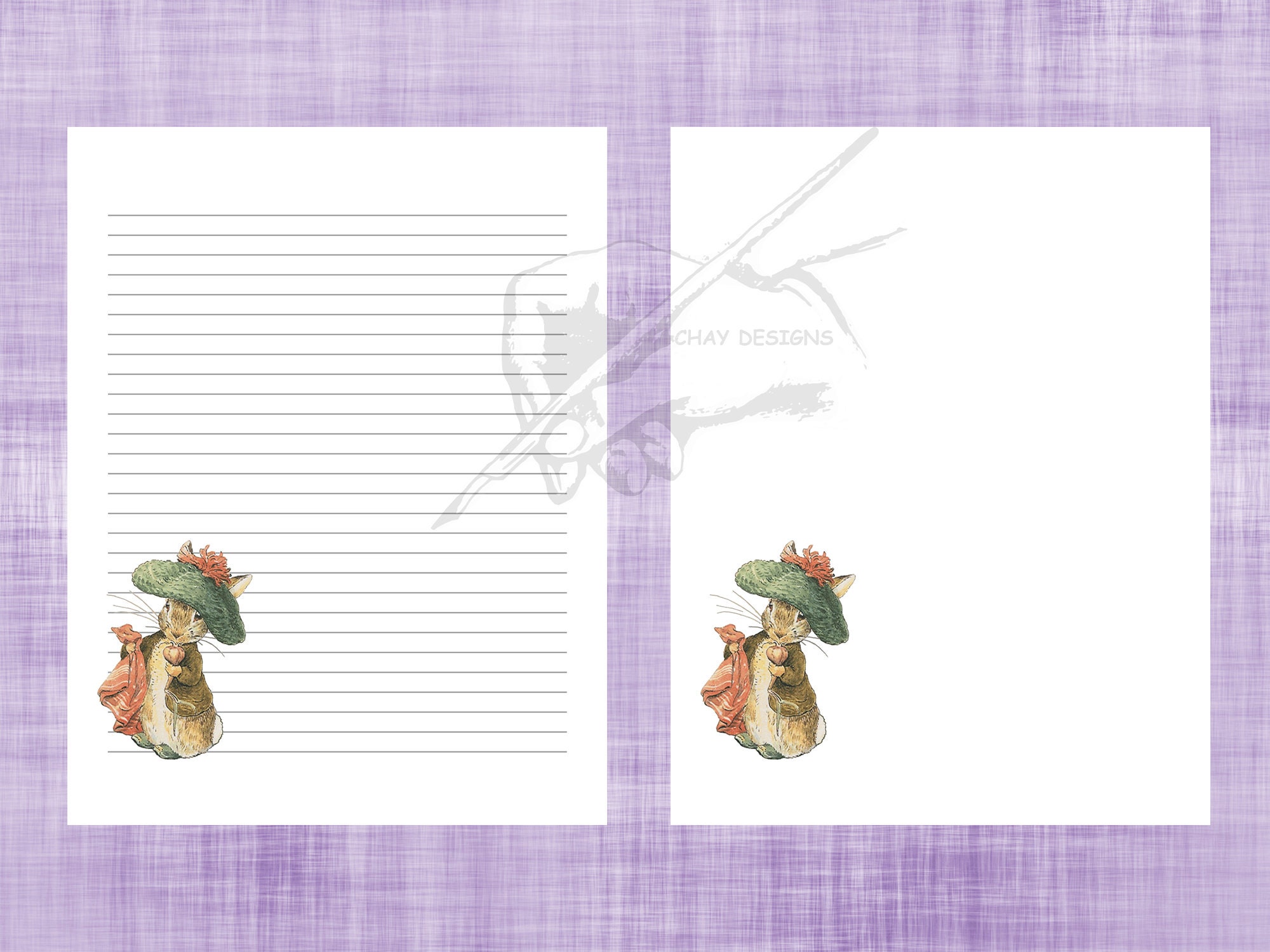 60 Beatrix Potter Bundle, Instant Download Stationery Sheets ...
