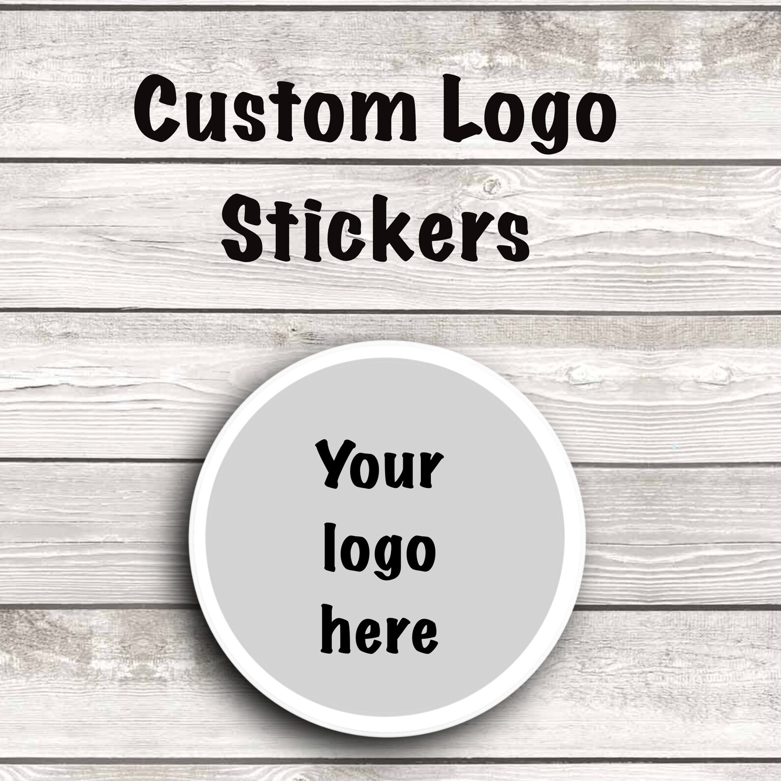 Custom DieCut Logo stickers for your small business. Etsy