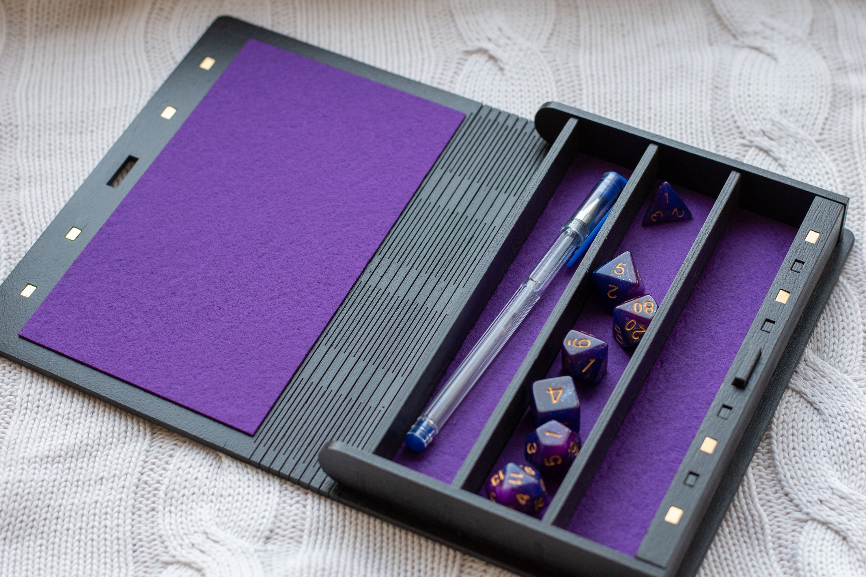 Dice Box Geometric Dice tray Deck box clasp Etsy