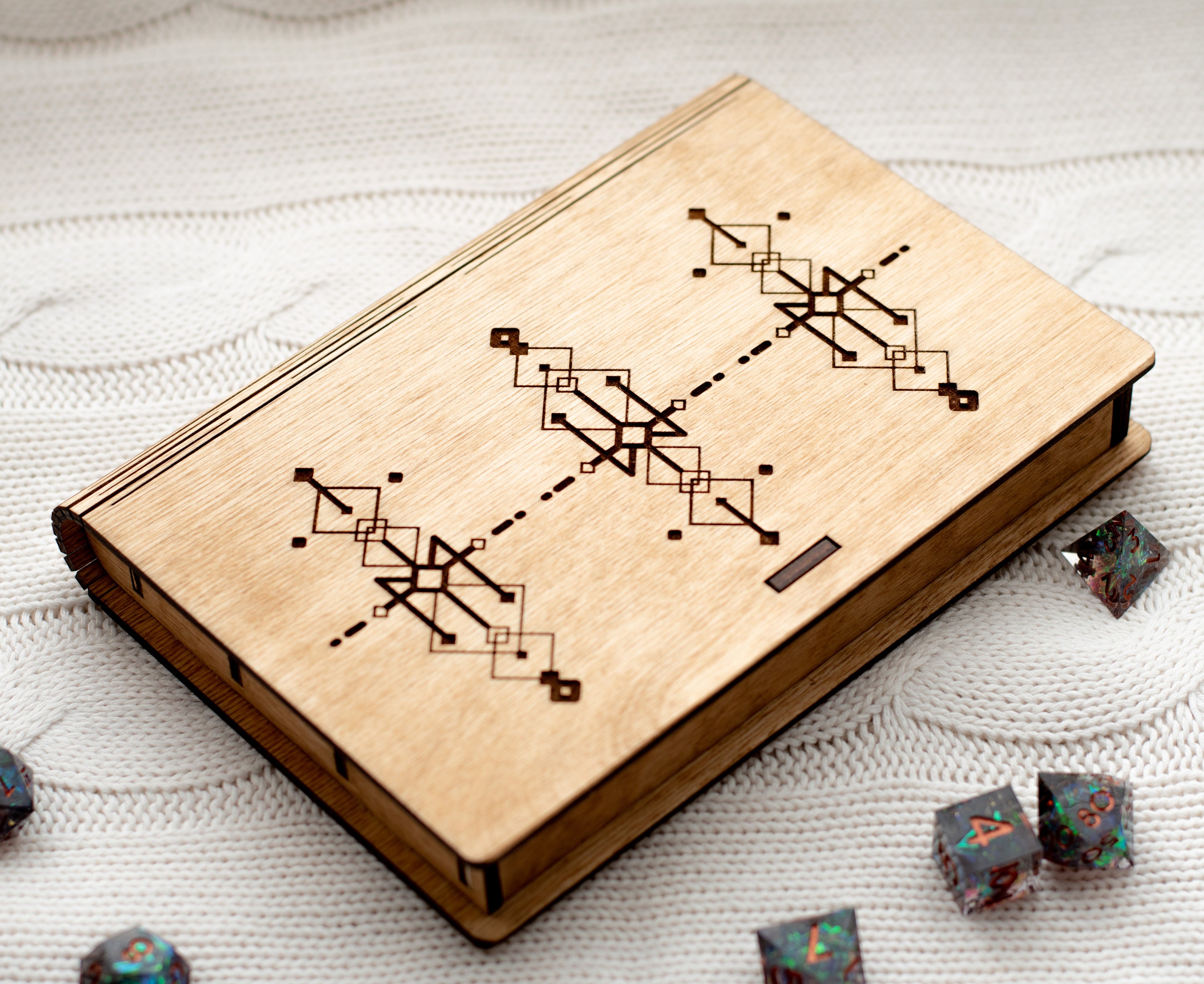 Dice Box Geometric Dice tray Deck box clasp Etsy