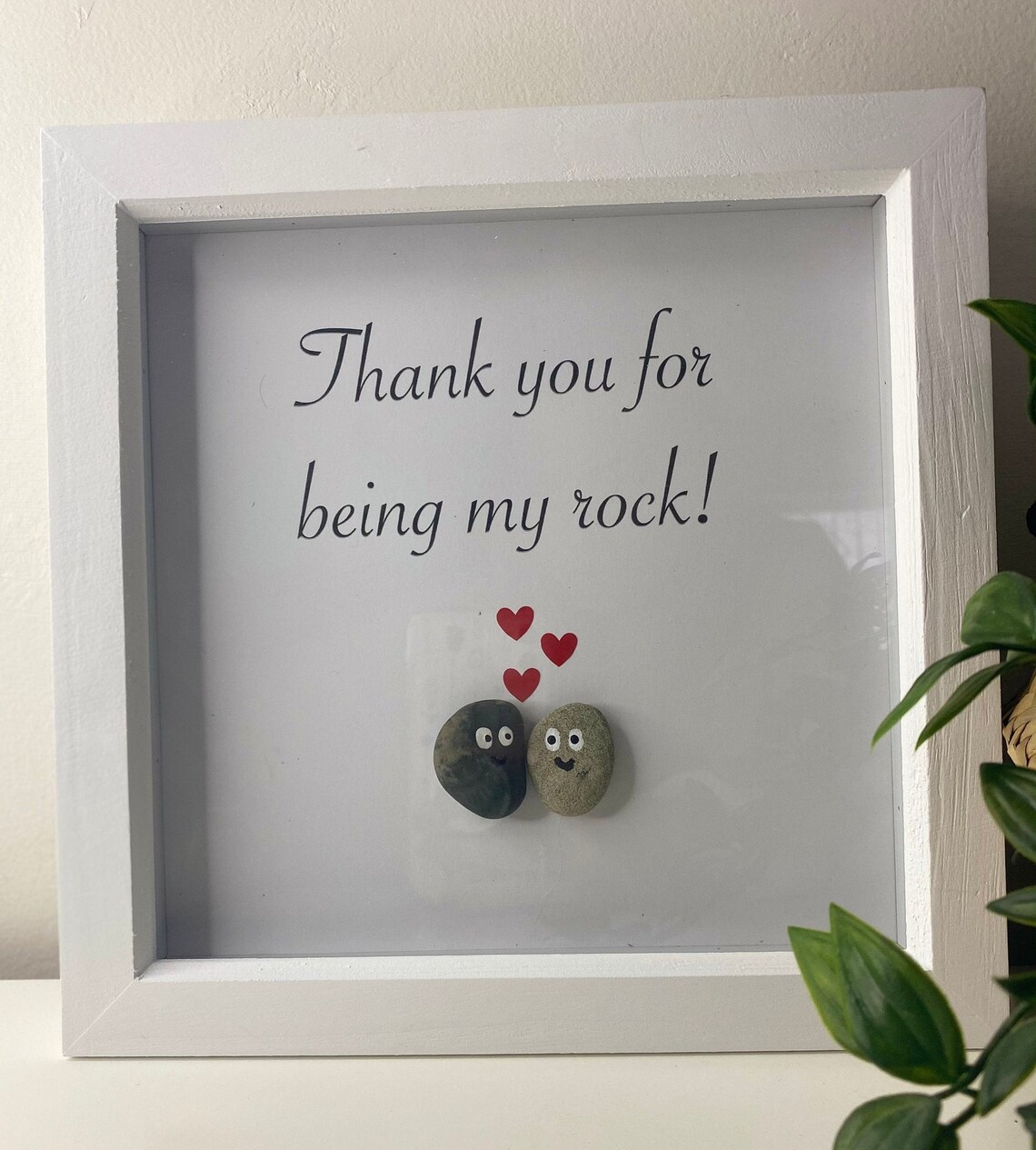 Thank You For Being My Rock Thank you for being my rock framed picture. | Etsy