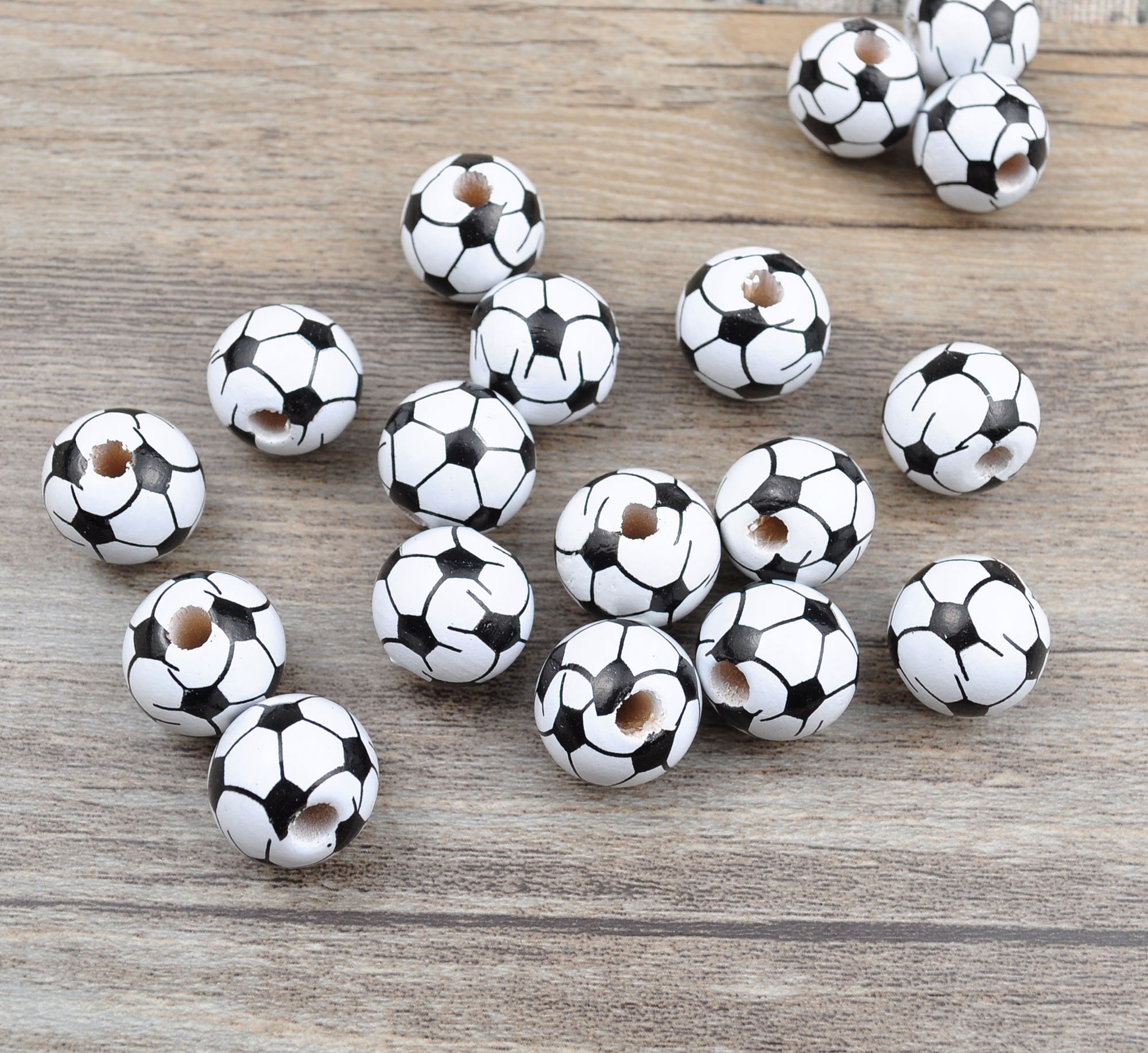 Soccer ball beads - Etsy 日本