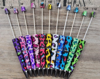 Camouflage Beadable Pens,Camouflage Printed Beadable Pens,DIY Plastic Blank Beadable,Beadable pens for gifts and craft projects,Black Ink