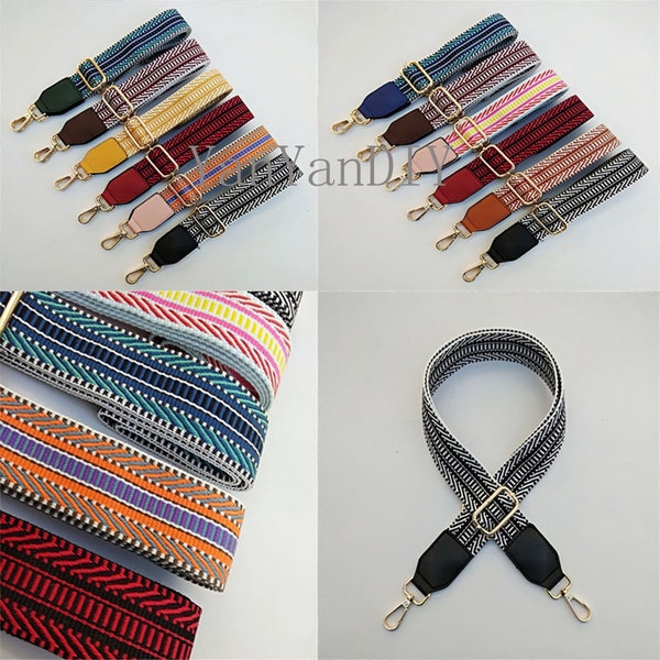 51" Adjustable Bag Strap,3.8cm Width Crossbody Strap, PU Leather Purse Handle Chain, Shoulder Handbag Strap,Replacement Strap