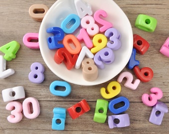 10-50Pcs Colorful Large Acrylic Number Beads,5.5mm Hole Number,DIY Jewelry,DIY Necklace/Bracelets/Keychains Beads,Beads for Jewelry Making