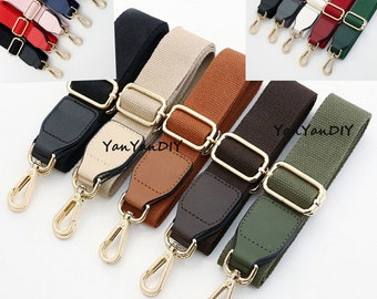 55" Adjustable Solid Color Bag Strap,3.8cm Width Crossbody Strap, PU Leather Purse Handle Chain, Shoulder Handbag Strap,Replacement Strap