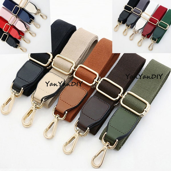 55" Adjustable Solid Color Bag Strap,3.8cm Width Crossbody Strap, PU Leather Purse Handle Chain, Shoulder Handbag Strap,Replacement Strap