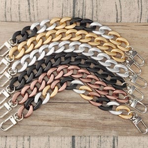 Schuhketten,Schuhclip,Schuhanhänger,Gold/Silber/Schwarz/Kaffee/Mixed-Kette für Schuhe, Acryl-Gliederkette,Schuhdekoration,Schuhanhänger