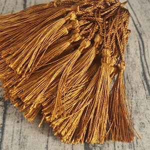 20Pcs/50Pcs/100Pcs Brown Bookmark Tassels， Silk Tassels，Tassel Pendant,DIY Craft Tassels,Bookmark Making Supplies,5&quot; Long