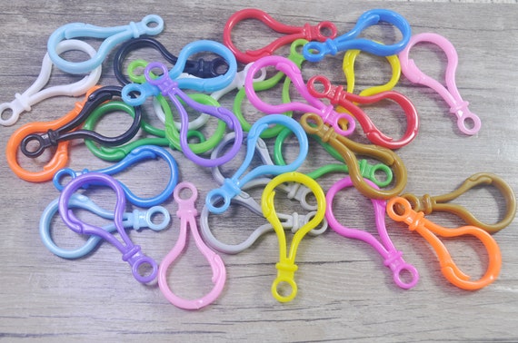 10pcs /40pcs Colorful Plastic Key Chain Holders Clasps,plastic